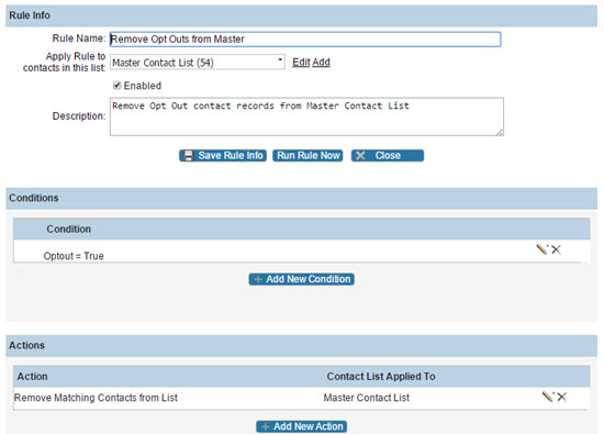 Create New Rule to Remove Opt Outs